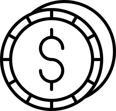 Dolar Çizgisi Simgesi Tasarımı