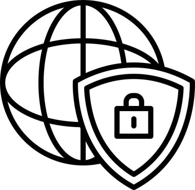 Web Güvenlik Hat Simgesi Tasarımı