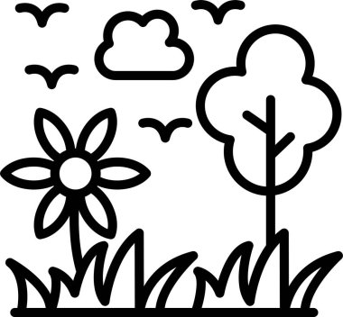 Doğa Çizgisi Simgesi Tasarımı