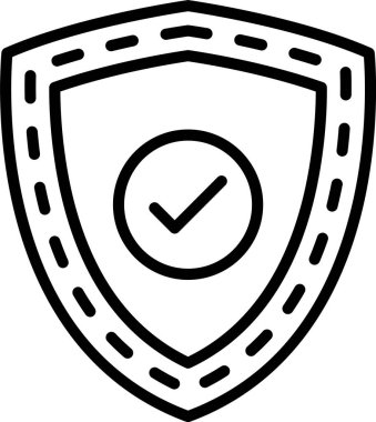 Kalkan çizgi simgesi tasarımı