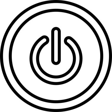 Güç Düğmesi Satırı Simgesi Tasarımı