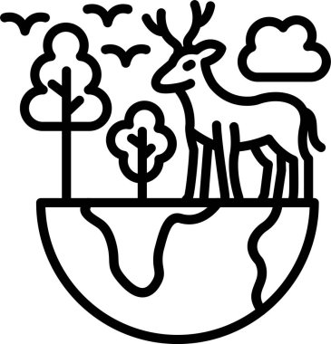 Dünya Çizgisi Simgesi Tasarımı