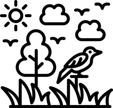 Orman satırı simgesi tasarım