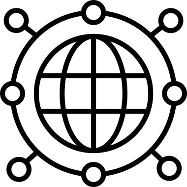 Küresel ağ satır simgesi tasarım
