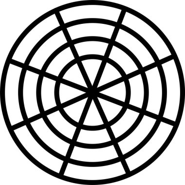 Kutup Izgara Çizgisi Simgesi Tasarımı