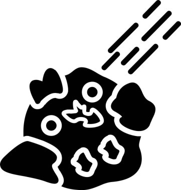 Asteroid Vektör Simgesi Tasarımı