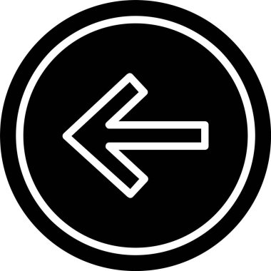 Sol ok vektör simgesi tasarım