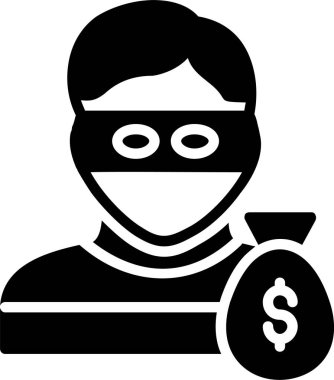 Soygun Vektör Simgesi Tasarımı