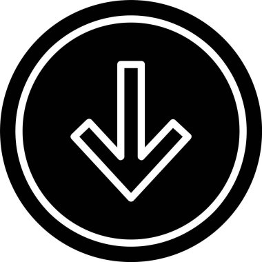 Down Arrow Vector Icon Design