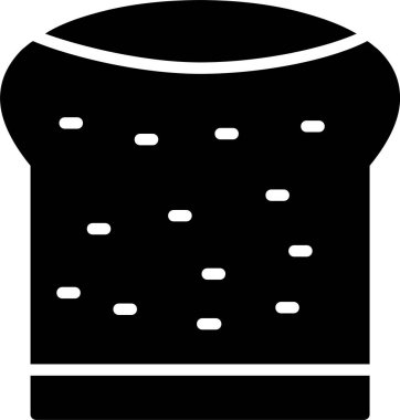 Düz Ekmek Vektörü Simgesi Tasarımı