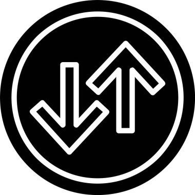 Yukarı ok vektör simgesi tasarım