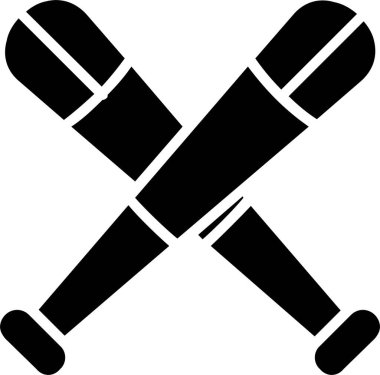 Beyzbol Yarasa Vektör Simgesi Tasarımı