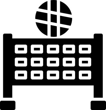 Beach Volleyball Vector Icon Design