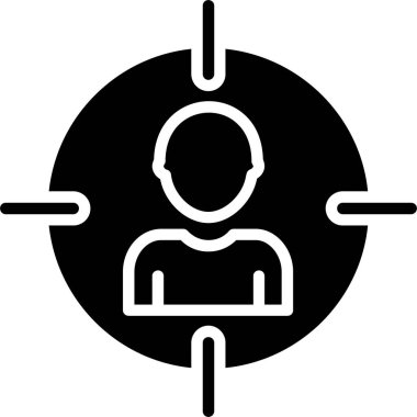 Hedef Seyirci Vektör Simgesi Tasarımı