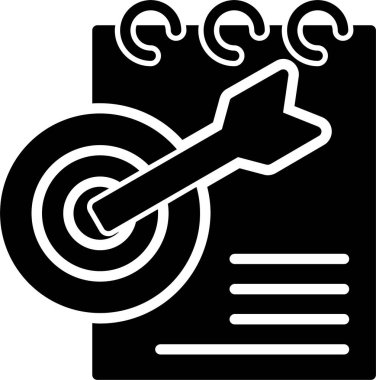 Hedef Planlama Vektörü Simgesi Tasarımı