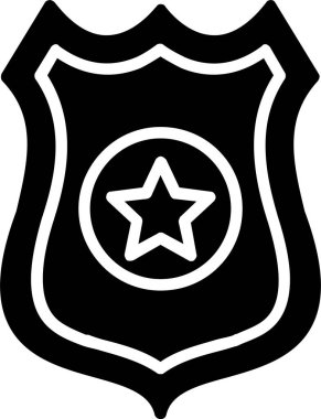 Polis Rozeti Vektör Simgesi Tasarımı