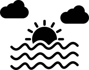Sunset Vector Icon Design