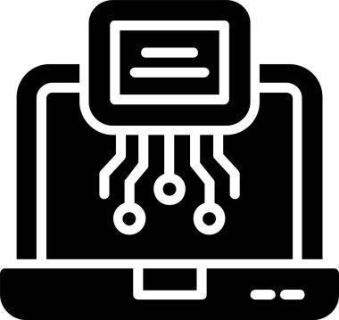 Dijital Vektör Satırı Vektör Simgesi Tasarımı
