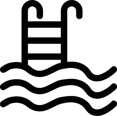 Swimming Pool Vector Icon Design