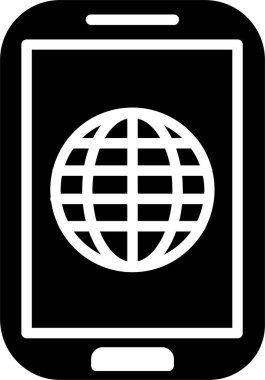Mobil İnternet Vektör Simgesi Tasarımı