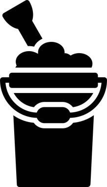 Sand Bucket Vector Icon Design