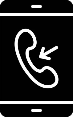 Incoming Call Vector Icon Design