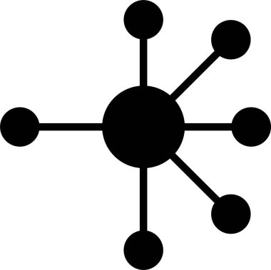 Moleküller Vektör Simgesi Tasarımı