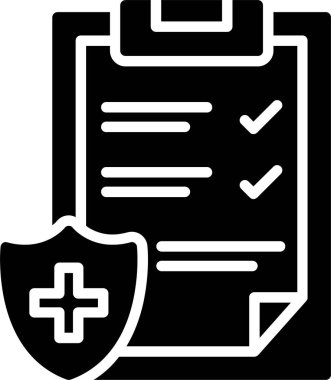 Sağlık Sigortası Vektör Simgesi Tasarımı