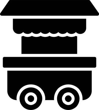 Food Trolley Vector Icon Design