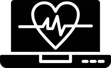 Kalp atışı Vektör Simgesi Tasarımı