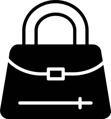 Kadın Çanta Vektör Simgesi Tasarımı