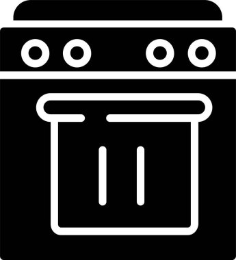 Gas Stove Vector Icon Design