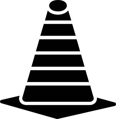Traffic Cone Vector Icon Design