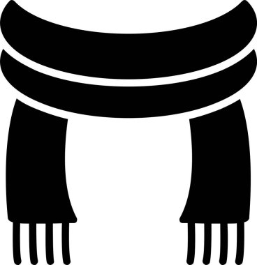 Kış Atkısı Vektör Simgesi Tasarımı