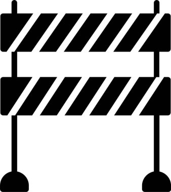 Road Block Vector Icon Design