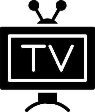 Televizyon Vektörü Simgesi Tasarımı