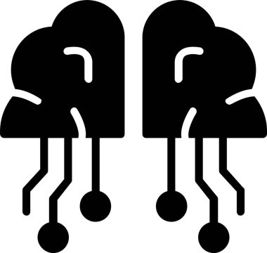 Yapay Zeka Vektör Satır Vektörü Simgesi Tasarımı