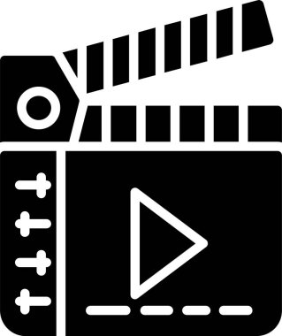 Clapperboard Vector Icon Design