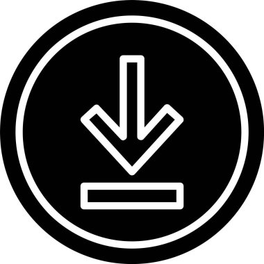 Down Arrow Vector Icon Design