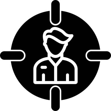 Hedef Seyirci Vektör Simgesi Tasarımı