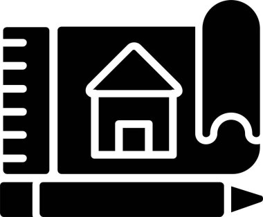 Construction Drawing Vector Icon Design