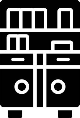 Bookshelf Vector Icon Design