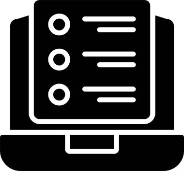 Çevrimiçi Sınav Vektör Simgesi Tasarımı