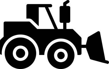 Bulldozer Vector Icon Design
