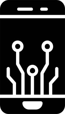 Akıllı Telefon Vektör Satırı Vektör Simgesi Tasarımı