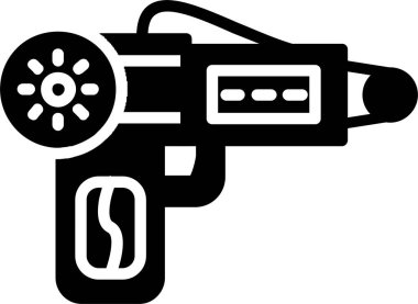 Uzay Silahı Vektörü Simgesi Tasarımı