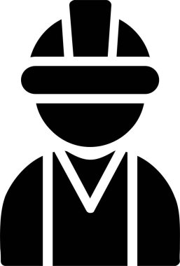 Construction Worker Vector Icon Design