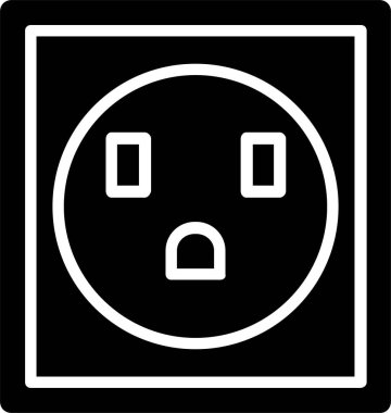 Wall Socket Vector Icon Design