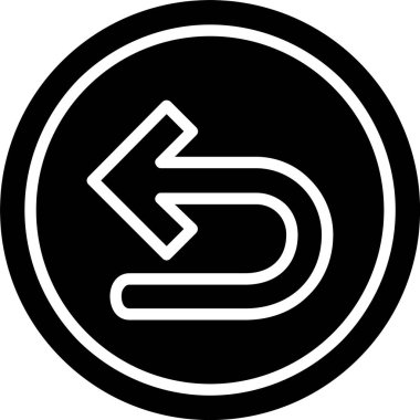 Sol Ok Vektör Simgesi Tasarımı 'nı Döndür