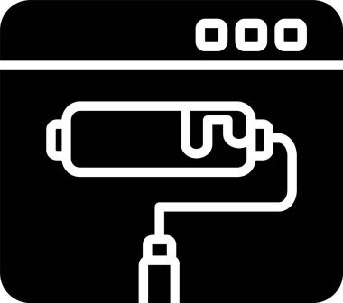 Boyama Aracı Vektör Simgesi Tasarımı